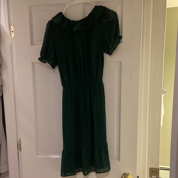 Green Ruffled Dress - Picture 5 of 6